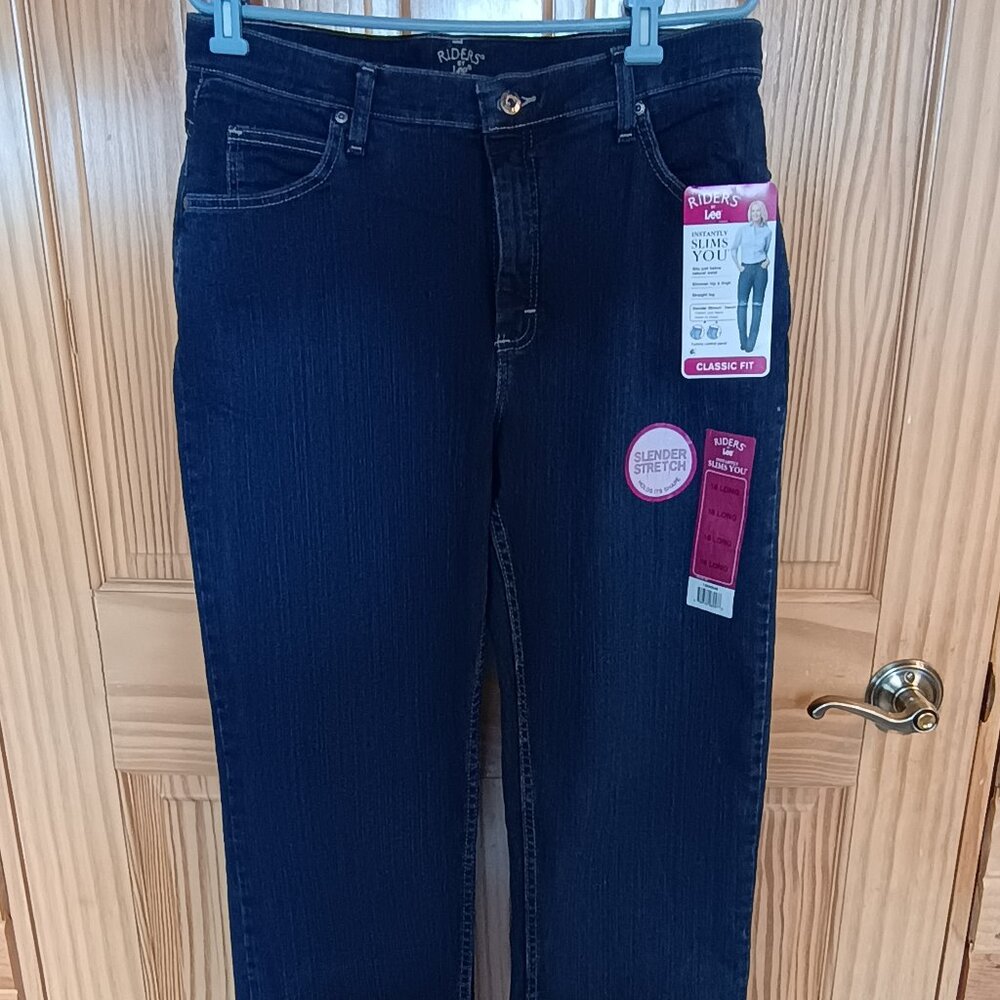 Lee Riders Classic Fit Dark Wash Jeans-16 Long